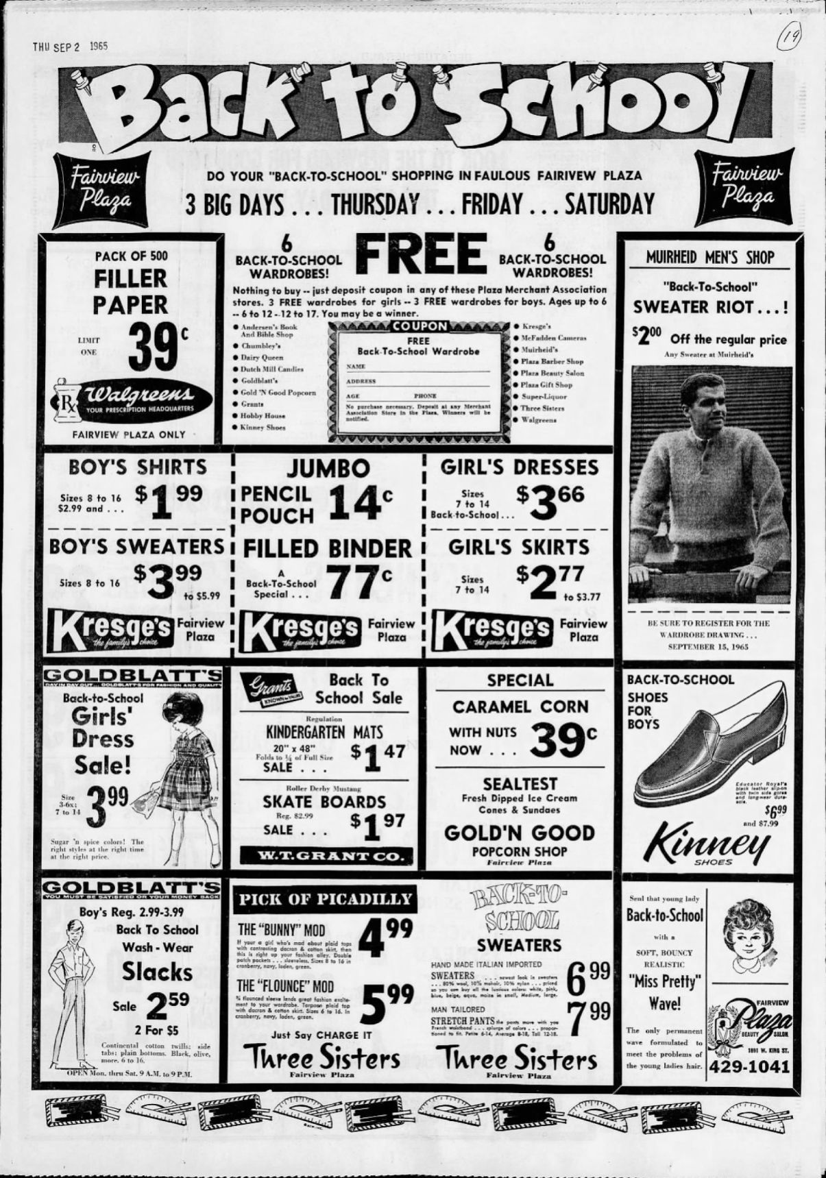 Do your back-to-school shopping in Fairview Plaza